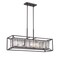 Designers Fountain Linares 60 Watt 4 Light Vintage Bronze Linear Pendant with Crystal Prisms Shade 87438-VB - alternate 1